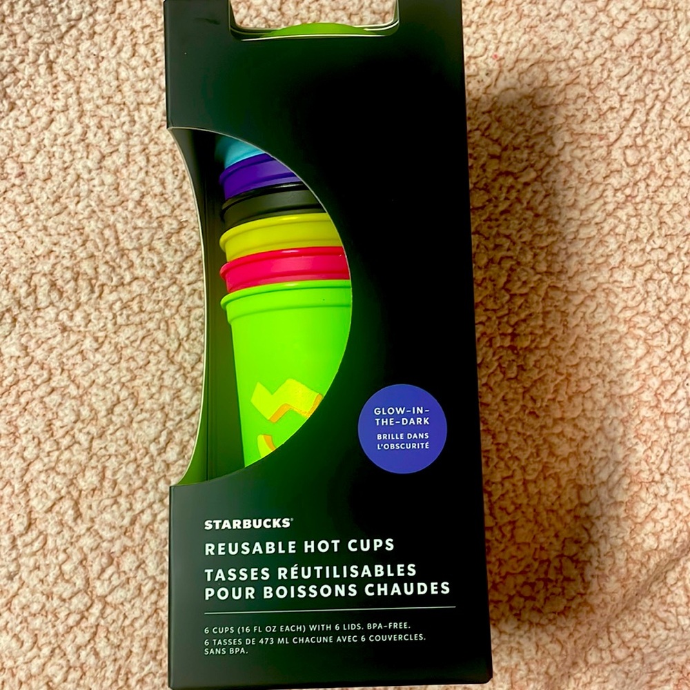 Starbucks. Glow In The Dark Reusable Hot Cups. Halloween 2024